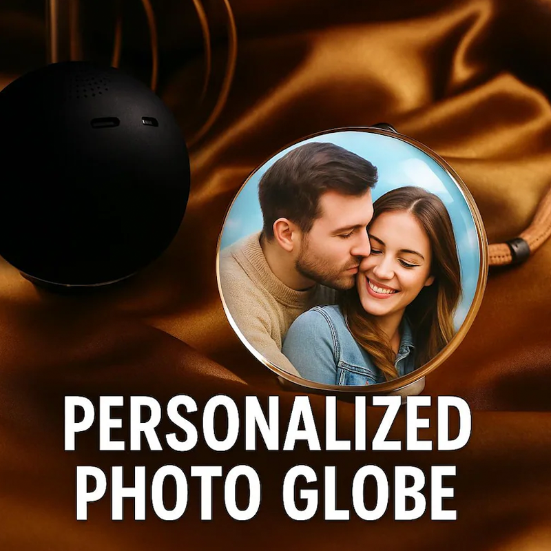 Personalised Video 3D Globe Crystal Ball with Sound Custom Album and Video Player Playable Memory Sphere Anniversary Christmas Gifts