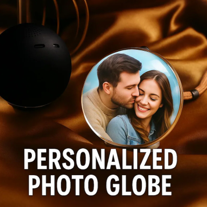 Personalised Video 3D Globe Crystal Ball with Sound Custom Album and Video Player Playable Memory Sphere Anniversary Christmas Gifts