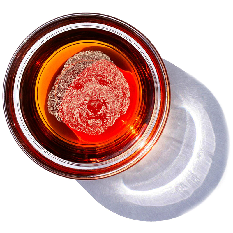 Personalised Photo Whiskey Glass Your Text or Logo Custom Gift Message for Whiskey Lovers Bottom Engraved Glasses