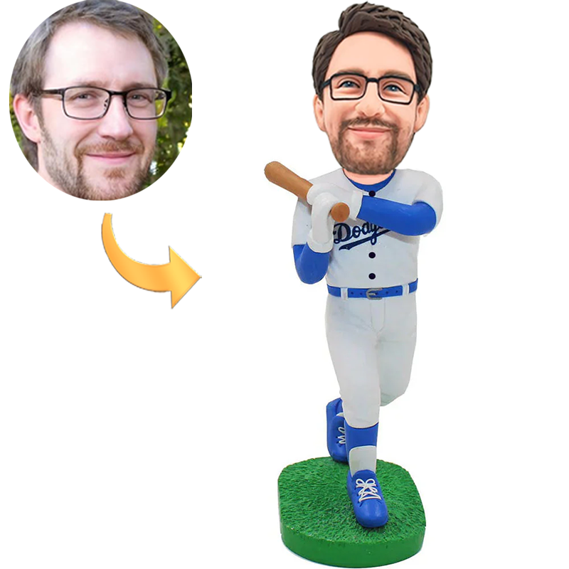 Handmade Custom Bobbleheads Professional Baseball Player Dodgers Add Text