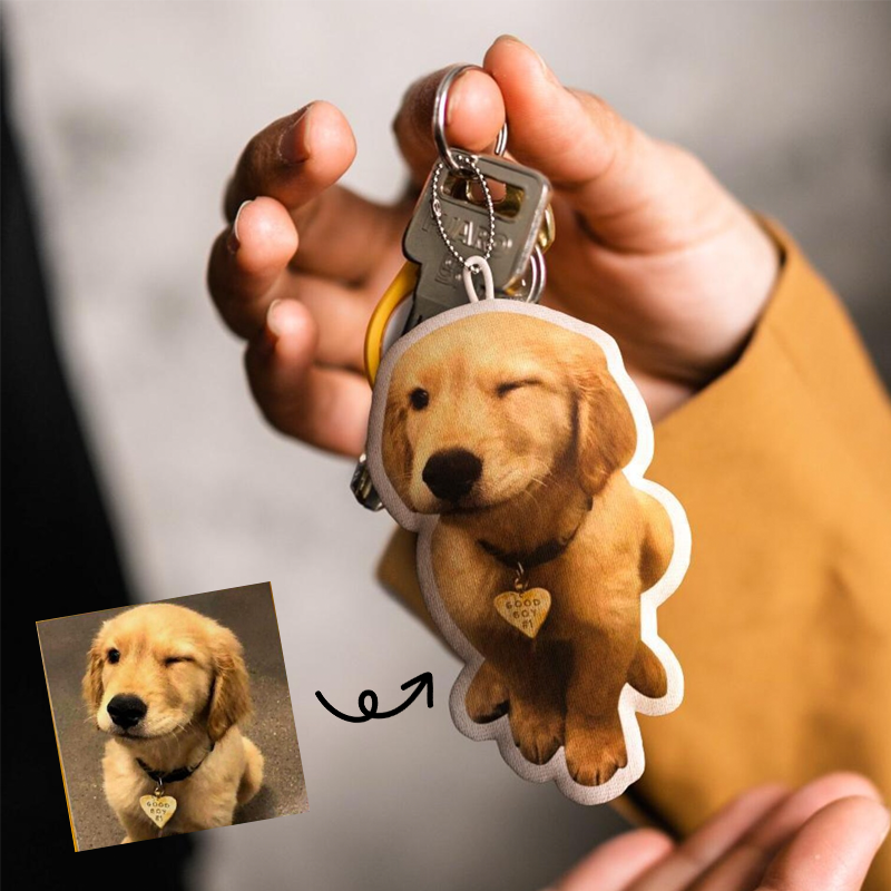 Custom 3D Photo Pillow Keychain Personalised Picture Printing Pet and Loved Ones Memorial Pillow Perfect Gift for Christmas