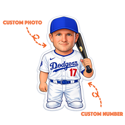 Custom 3D Photo Pillow Los Angeles Dodgers Fans Cushion Personalised Double-Sided Printed Picture Pillow