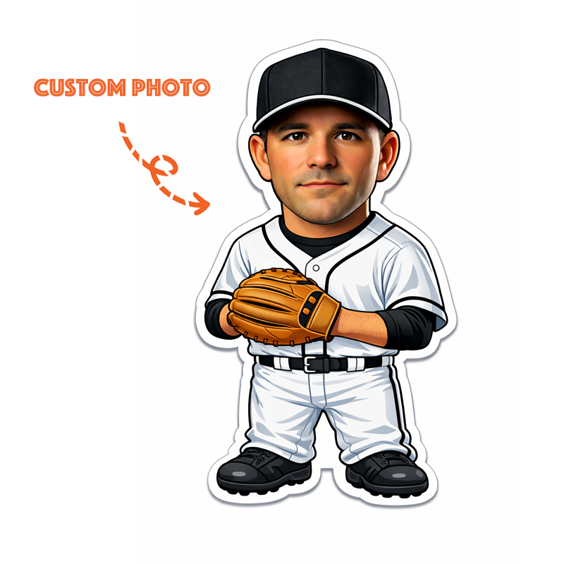 Personalised 3D Photo Pillow Double Sided Printing Gift for Baseball Players & Fans