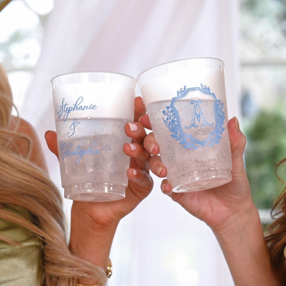 Personalised Frosted Wedding Cups Custom Shatterproof Cups Wedding Reception Favors Frosted Cups for Wedding