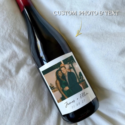 Custom Wine Bottle Labels with Photo Personalised Wine Labels for Wedding