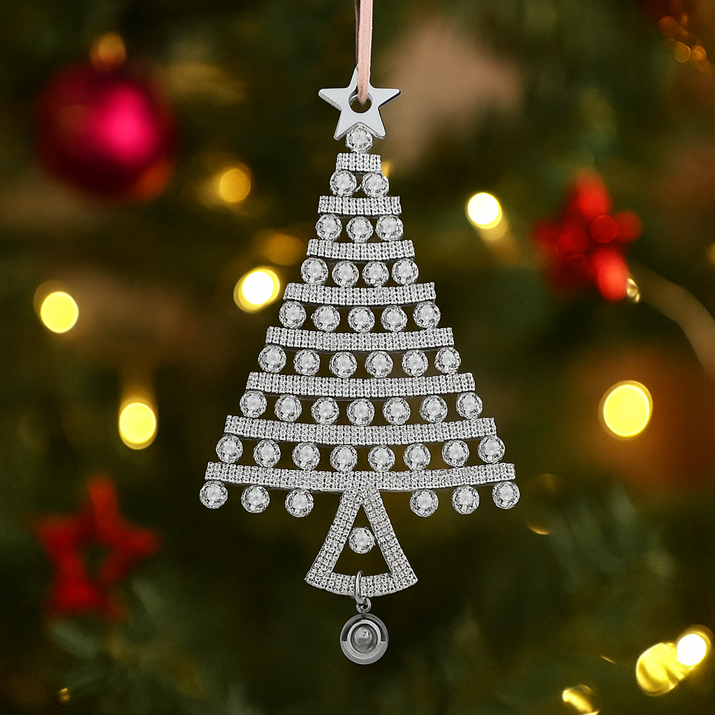 Personalised Picture Projection Ornaments with Photo Inside Christmas Tree Hanging Ornaments Christmas Decoration Gifts