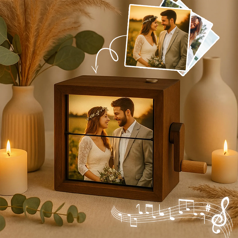 Personalised Whole Song Flipbook Frame Christmas Gifts Animation Machine Hand Motion Photo Cube Album Music Night Light