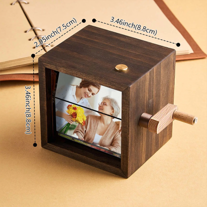 Personalised Photo and Engraved Flipbook Frame Animation Machine Night Light Hand Motion Photo Cube Album Gifts for Her