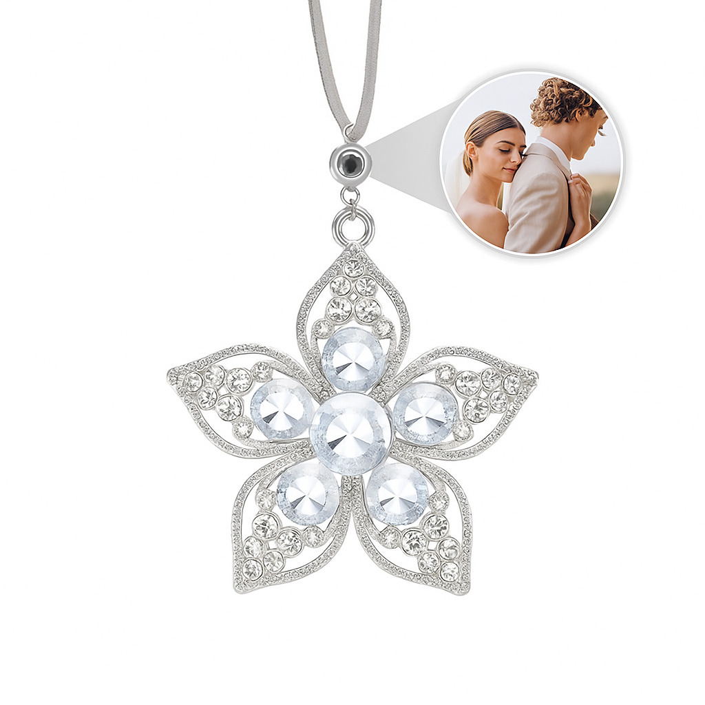 Personalised Photo Projection Snowflake Ornaments with Picture Inside Christmas Tree Decoration Gifts