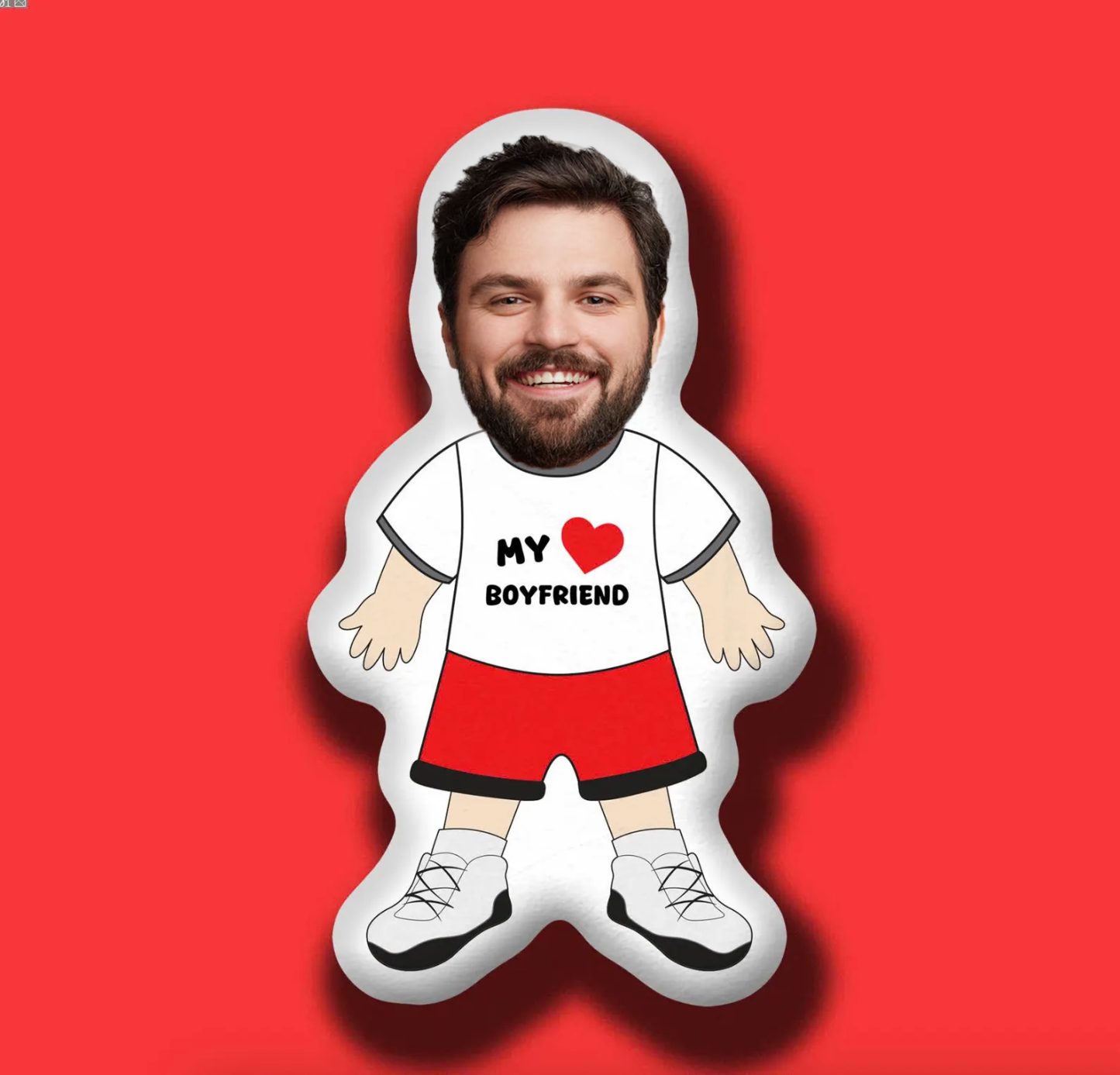 Custom Face Photo Pillow Cartoon Image Doll 3D Custom Shaped Pillow Personalised Valentine's Day Gift