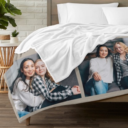 Custom Blanket with Collage Photos Blanket Mother's Day Gifts Personalised Throw Blanket with Photos