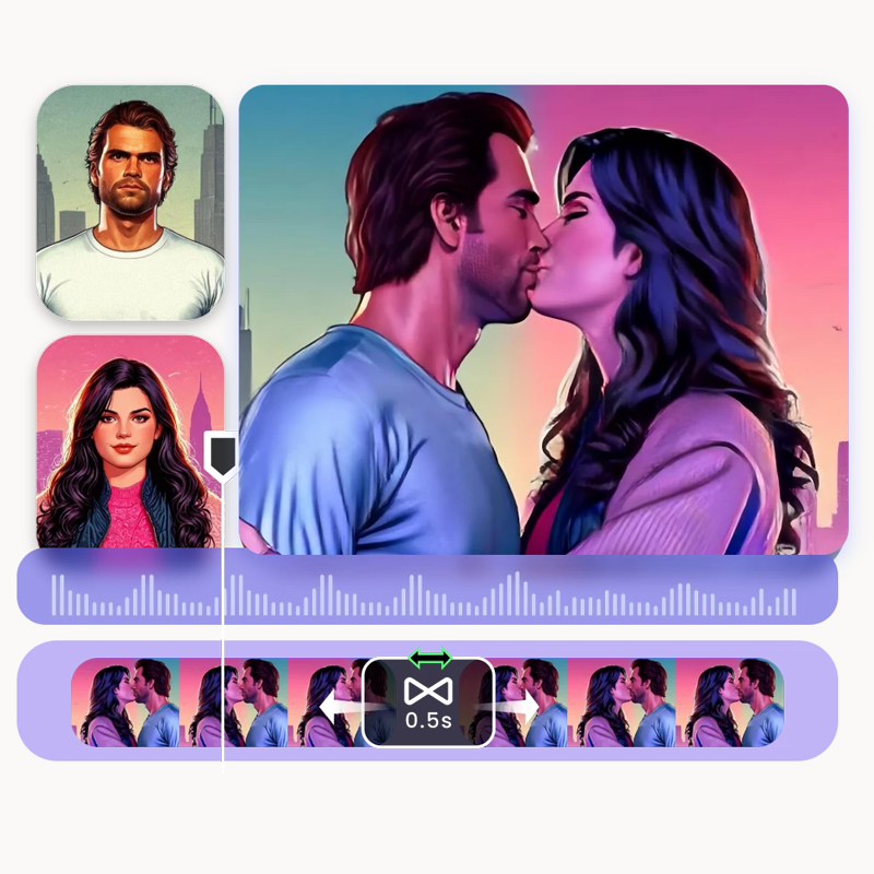 Personalised AI Kissing Video Photo Frame with Custom Whole Song AR Frame Personalised Music Player (Can Play Whole Song)