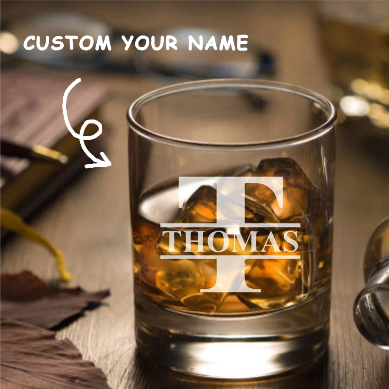 Personalised Whiskey Glass Custom Engraved Rocks Glasses Bourbon Glass Gifts for Whiskey Drinkers