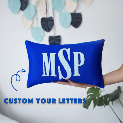 Custom Handmade Embroidery Monogram Pillow Punch Needle Name Pillow Slumber Party Gift Girl Kid Gift