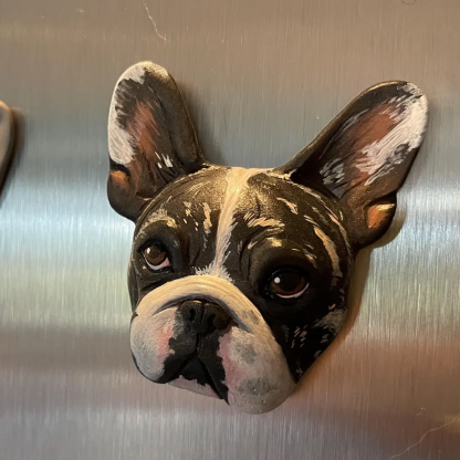 Handcraft Custom Realistic Pet Portrait Fridge Magnet Personalised 3D Cat or Dog Head Sculpture Clay Magnet Memorial Pet Gifts