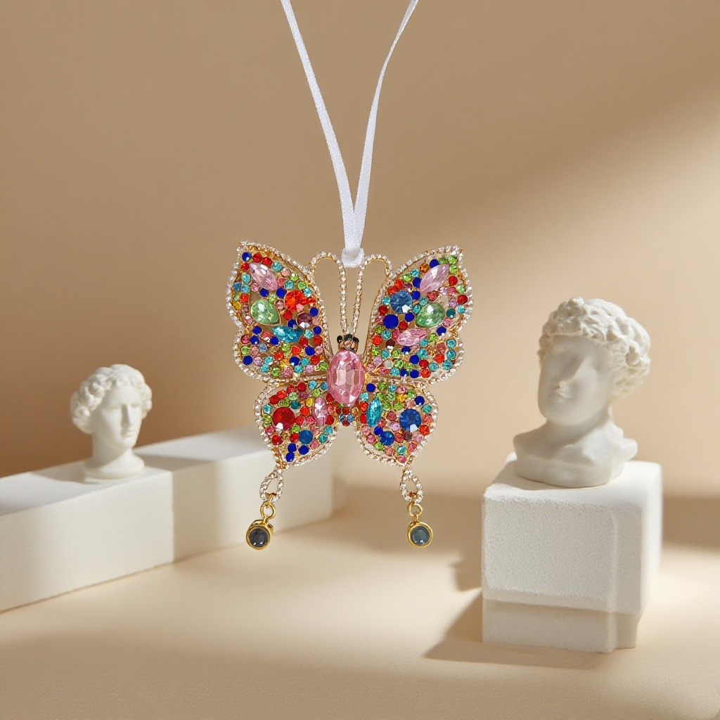 Custom Photo Projection Hanging Ornament Butterfly Projection Hanging Ornament Christmas Decoration