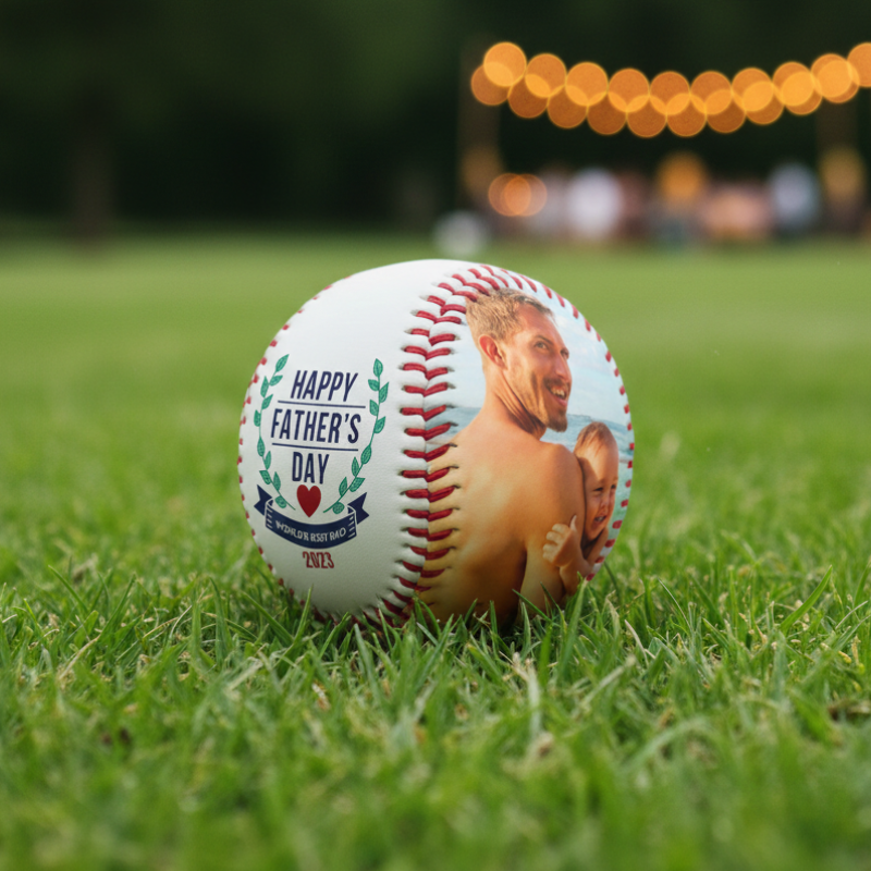 Customized Baseball Add Photos Personalised Keepsake Father's Day Gifts for Dad