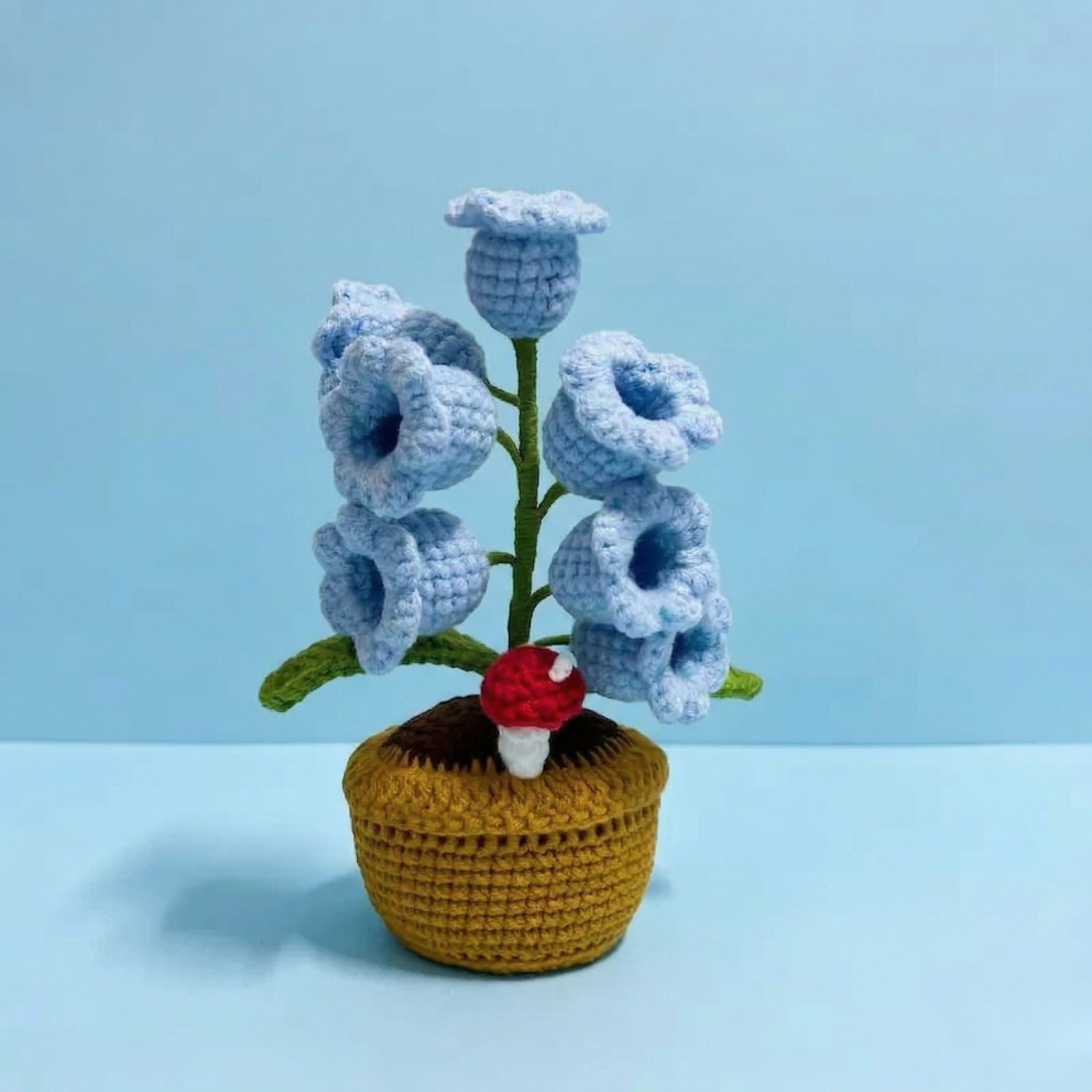 LED Glowing Lily of the Valley - Handmade Knit Flower Decor Light for Home