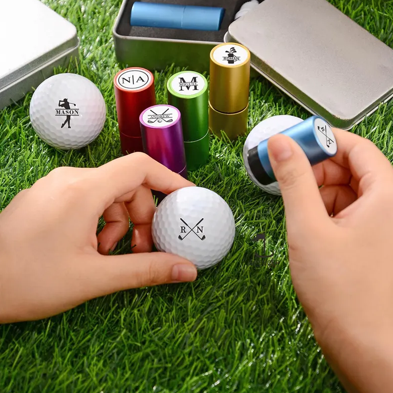 Custom Golf Ball Stamp Monogrammed Initial Name Personalised Ball Markers Golf Logo Stamper Gifts for Golfers for Men and Dad
