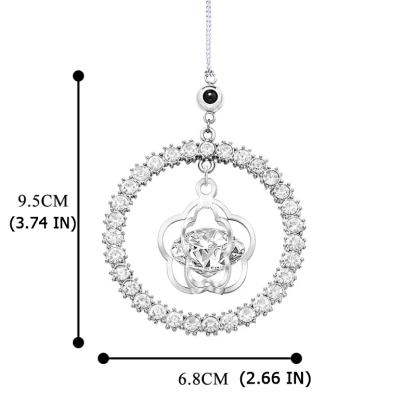 Personalised Photo Wreath Projection Ornaments Christmas Tree Decoration Ornaments with Picture Inside Christmas Gifts