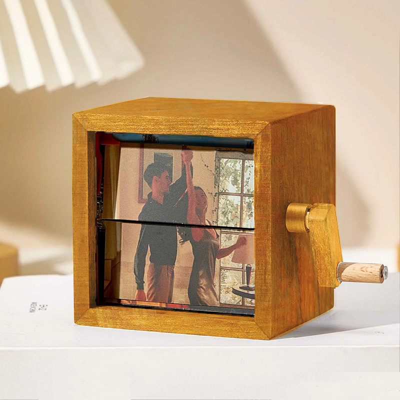 Personalised Flipbook Frame Animation Machine Mechanical Hand Motion Photo Cube Album Valentine's Gifts