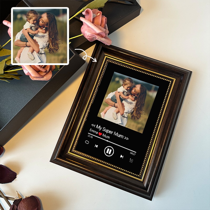 Personalised Photo Frame with Custom Whole Song Picture Frame Music Player Gifts for Mother (Can Play Whole Song)