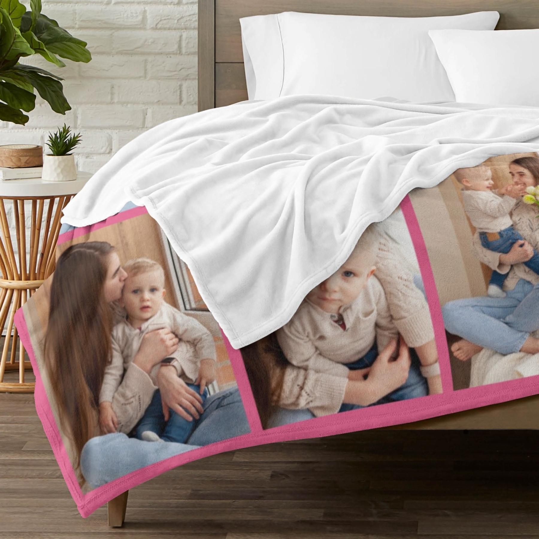 Custom Blanket with Collage Photos Blanket Mother's Day Gifts Personalised Throw Blanket with Photos