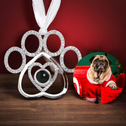 Personalised Christmas Picture Ornament with Custom Photo Projection for Tree Hanging Xmas Gifts