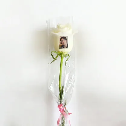 Beautiful Custom Photo Rose Personalised Engravable Rose with Custom Photos The Best Gift for Couples