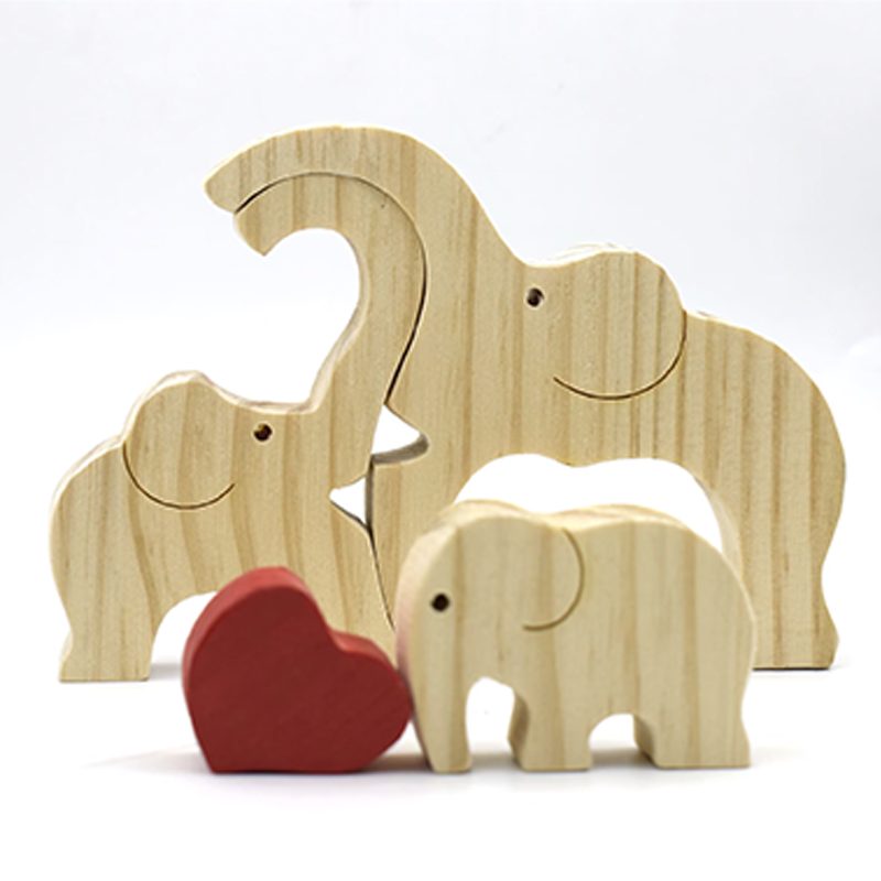 Personalised Wooden Bear Family Name Puzzle Engraved Wooden Custome An