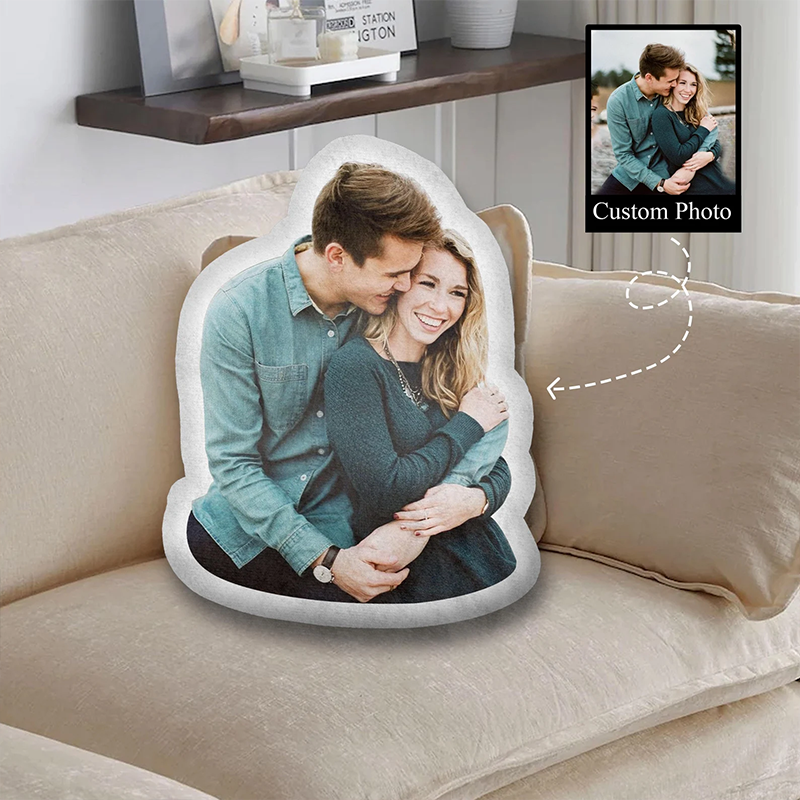 Custom 3D Photo Pillow Personalised Photo Couples Pillow Valentine's Day Couple Shaped Pillow Gift Wedding Gift