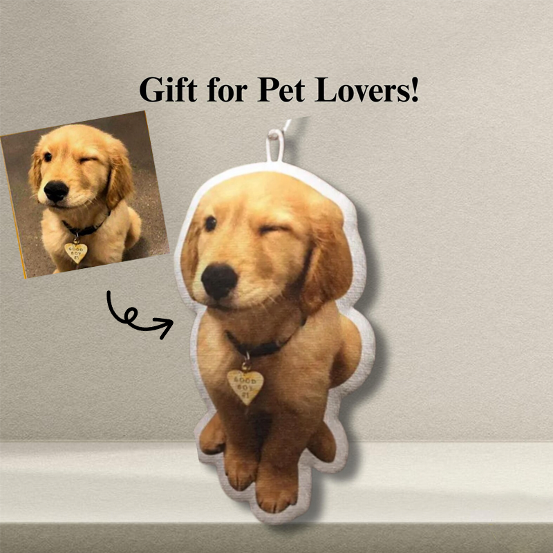Custom 3D Photo Pillow Keychain Personalised Picture Printing Pet and Loved Ones Memorial Pillow Perfect Gift for Christmas