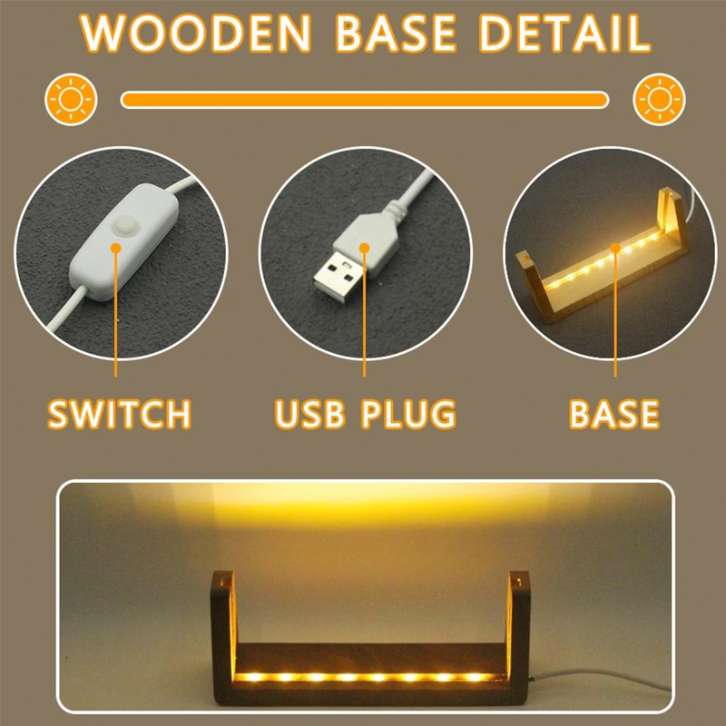 Personalised Photo and Text Cartoon Style Photo Frame Night Light Pixar Inspired Portraits Christmas Gifts