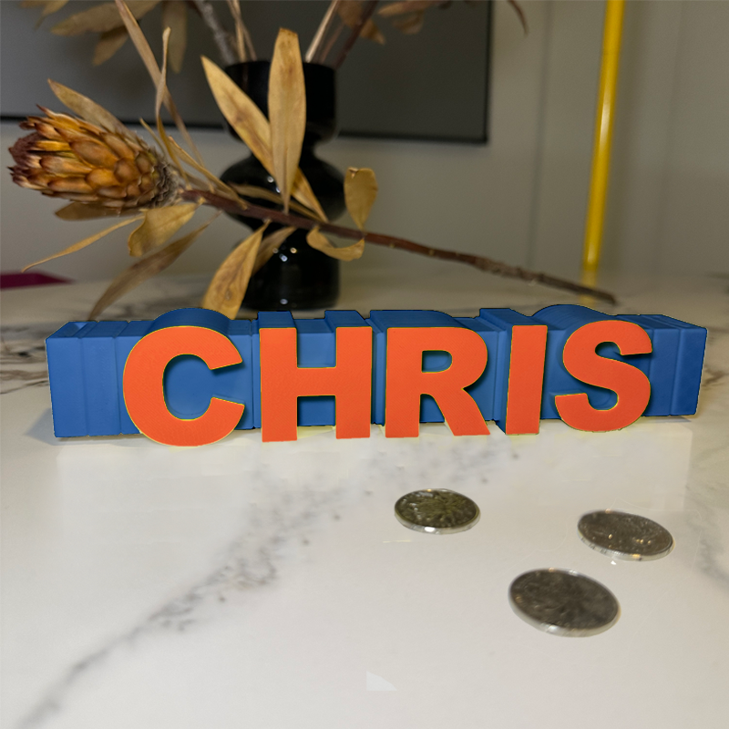 Personalised 3D Printed Letter Money Box Custom Name Two Colored Piggy Bank for Kids Unique First Savings Bank