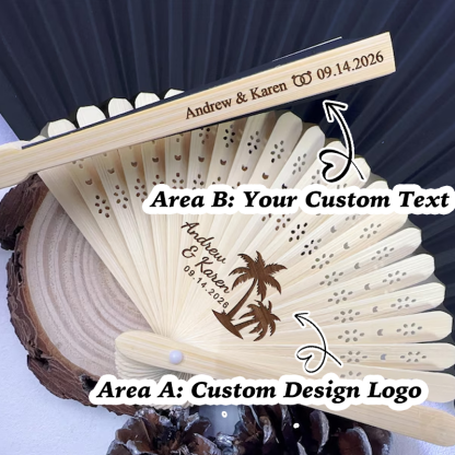 Personalised Folding Fans for Weddings Custom Engraved Hand Fan Bridesmaid Gift Set of 6 Bridal Shower Party Favors