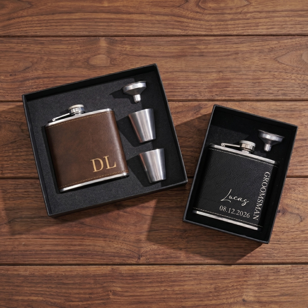 Personalised Liquor Flask Custom Flasks for Groomsmen Engraved Whiskey Flask Gifts for Groomsmen