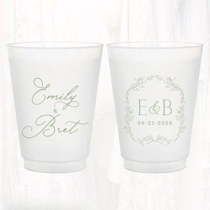 Personalised Frosted Wedding Cups Custom Shatterproof Cups Wedding Reception Favors Frosted Cups for Wedding