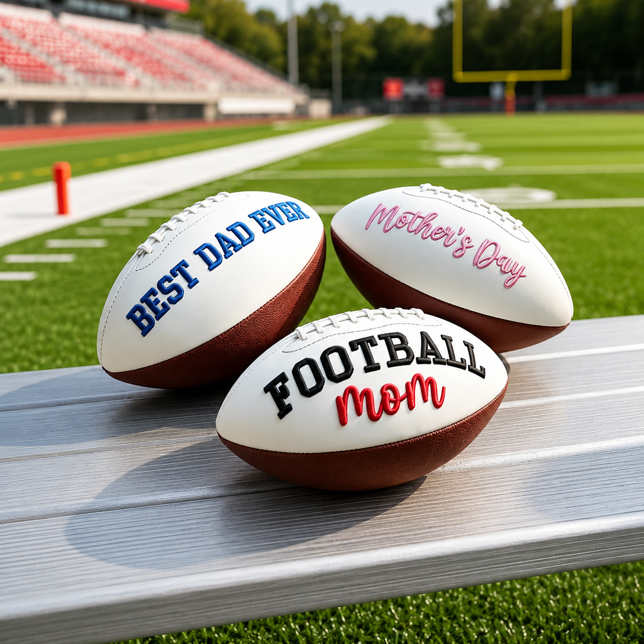 Personalised Embroidered Football Custom Keepsake Ball Fathers Day Gift from Kids