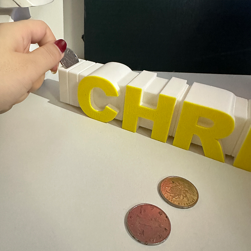 Personalised 3D Printed Letter Money Box Custom Name Two Colored Piggy Bank for Kids Unique First Savings Bank