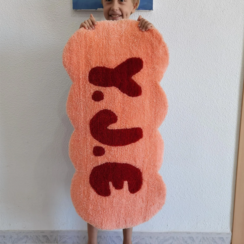 Handcraft Personalised Tufting Rug with Name Punch Needle Dorm Decor Gift for Teens