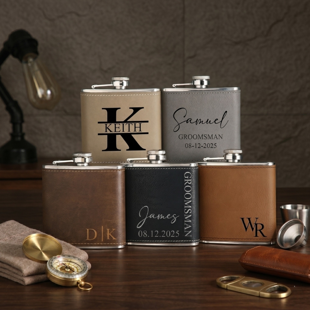 Personalised Liquor Flask Custom Flasks for Groomsmen Engraved Whiskey Flask Gifts for Groomsmen