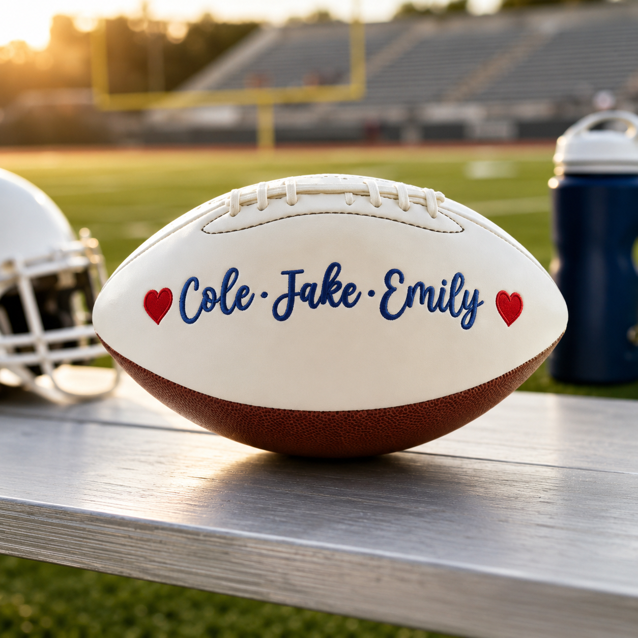Personalised Embroidered Football Custom Keepsake Ball Fathers Day Gift from Kids
