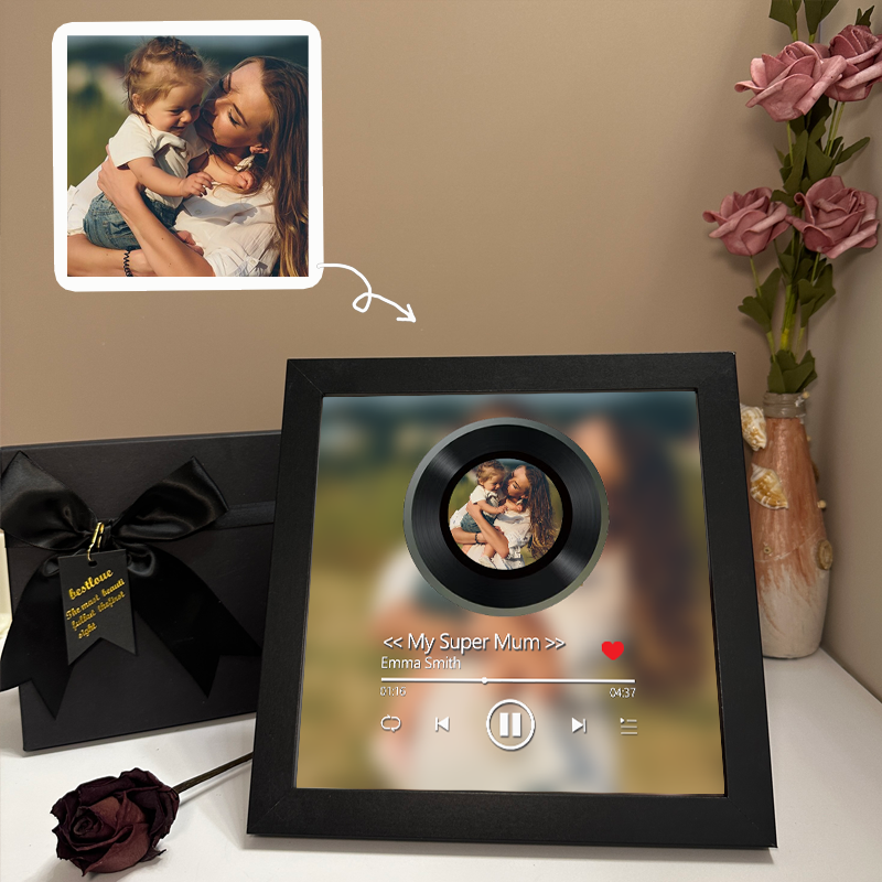 Personalised Photo Frame with Custom Whole Song Picture Frame Music Player Gifts for Mother (Can Play Whole Song)