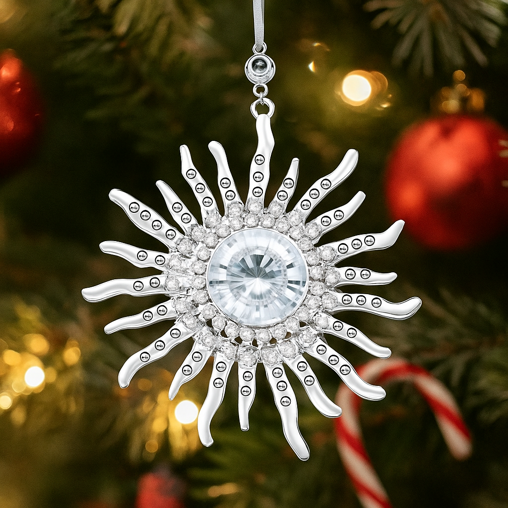 Custom Photo Projection Ornament Christmas Ornament with Picture Inside Xmas Tree Christmas Gifts