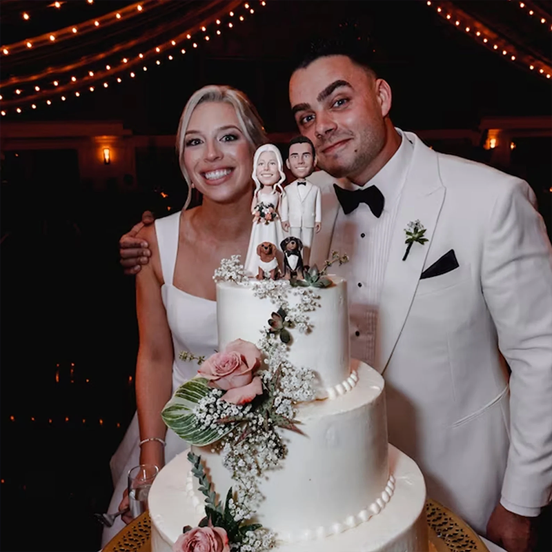 Fully Customizable Wedding Cake Topper Bobbleheads Personalised Bobble