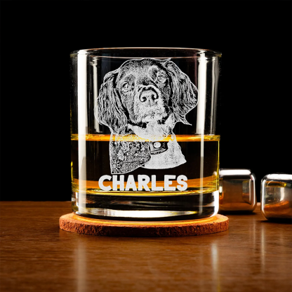 Personalised Engraved Photo Glass Custom Logo Whiskey Glass with Your Photo Gift for Father