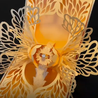 Creative Cool Mechanical Metal Kinetic Ring Set Proposal Ring Box et One-Handed Opening Jewelry Magic Cube Valentine's Day Gifts