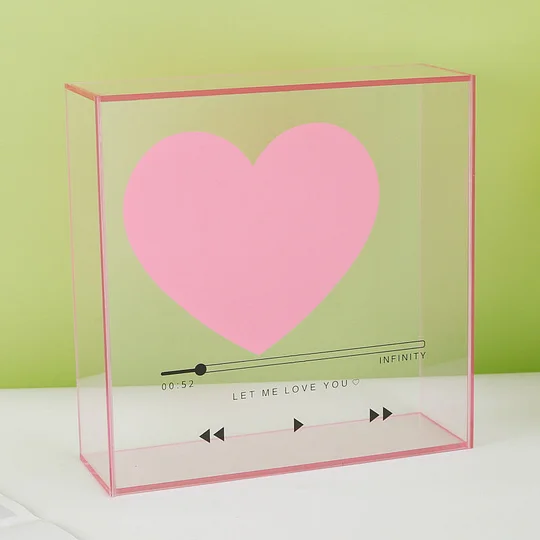 Preserved Flower Love's CD Transparent Acrylic Rose Flower Box Romantic Anniversary Gift For Girlfriend