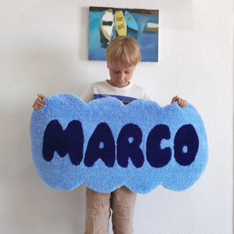 Handcraft Personalised Tufting Rug with Name Punch Needle Dorm Decor Gift for Teens