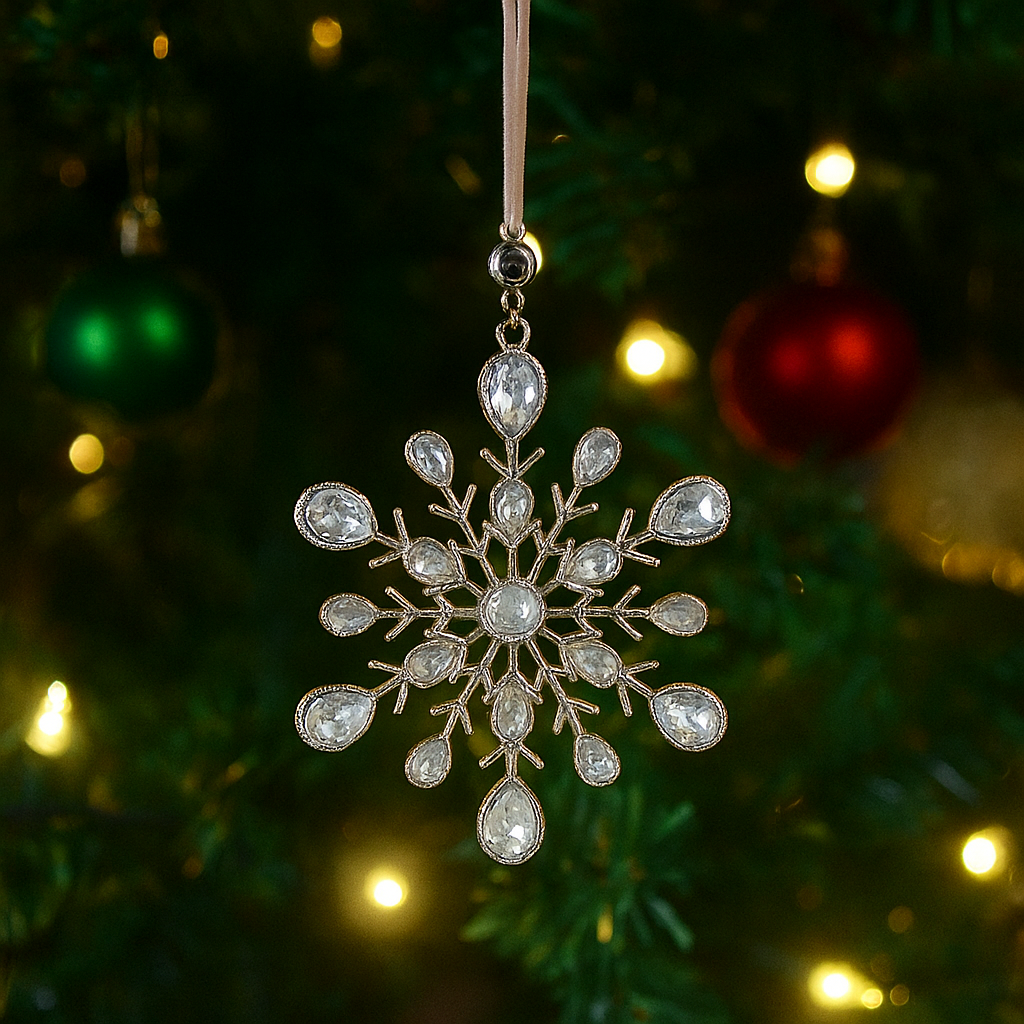 Personalised Photo Projection Snowflake Ornaments with Picture Inside Christmas Tree Decoration Gifts